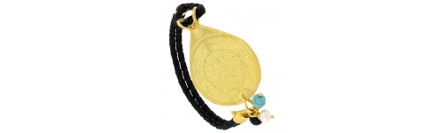 Sterling Silver Islamic Leather Bracelets