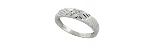 Sterling Silver Men's Diamond Bands Sterling Silver Men's Diamond Bands