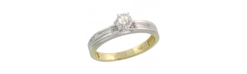 Sterling Silver Solitaire Diamond Rings Sterling Silver Solitaire Diamond Rings