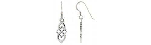 Sterling Silver Dangle Celtic Earrings