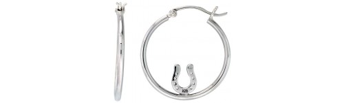 Sterling Silver Equestrian Earrings