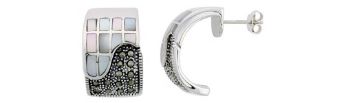 Sterling Silver Marcasite Earrings