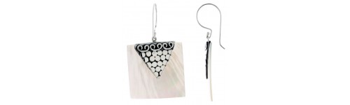 Sterling Silver Pearl & Colored Earrings