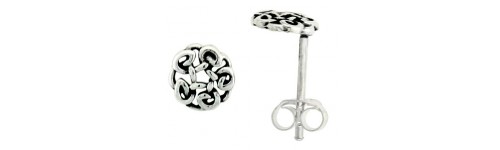 Sterling Silver Stud Celtic Earrings