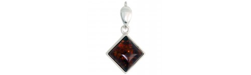 Sterling Silver Amber Pendants Sterling Silver Amber Pendants