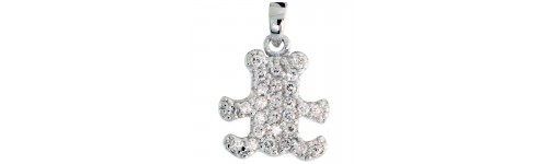 Sterling Silver CZ Stone Pendants Sterling Silver CZ Stone Pendants