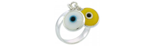Sterling Silver Evil Eye Rings