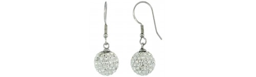 Swarovski & Other Crystals Silver Earrings