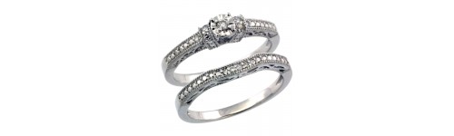 2-Piece Ladies' Diamond Ring Sets 2-Piece Ladies' Diamond Ring Sets