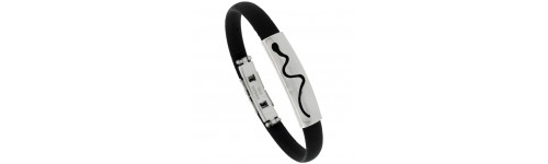 Men's Stainless Steel & Rubber Bracelets