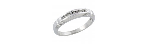 14k White Gold Ladies' Bands